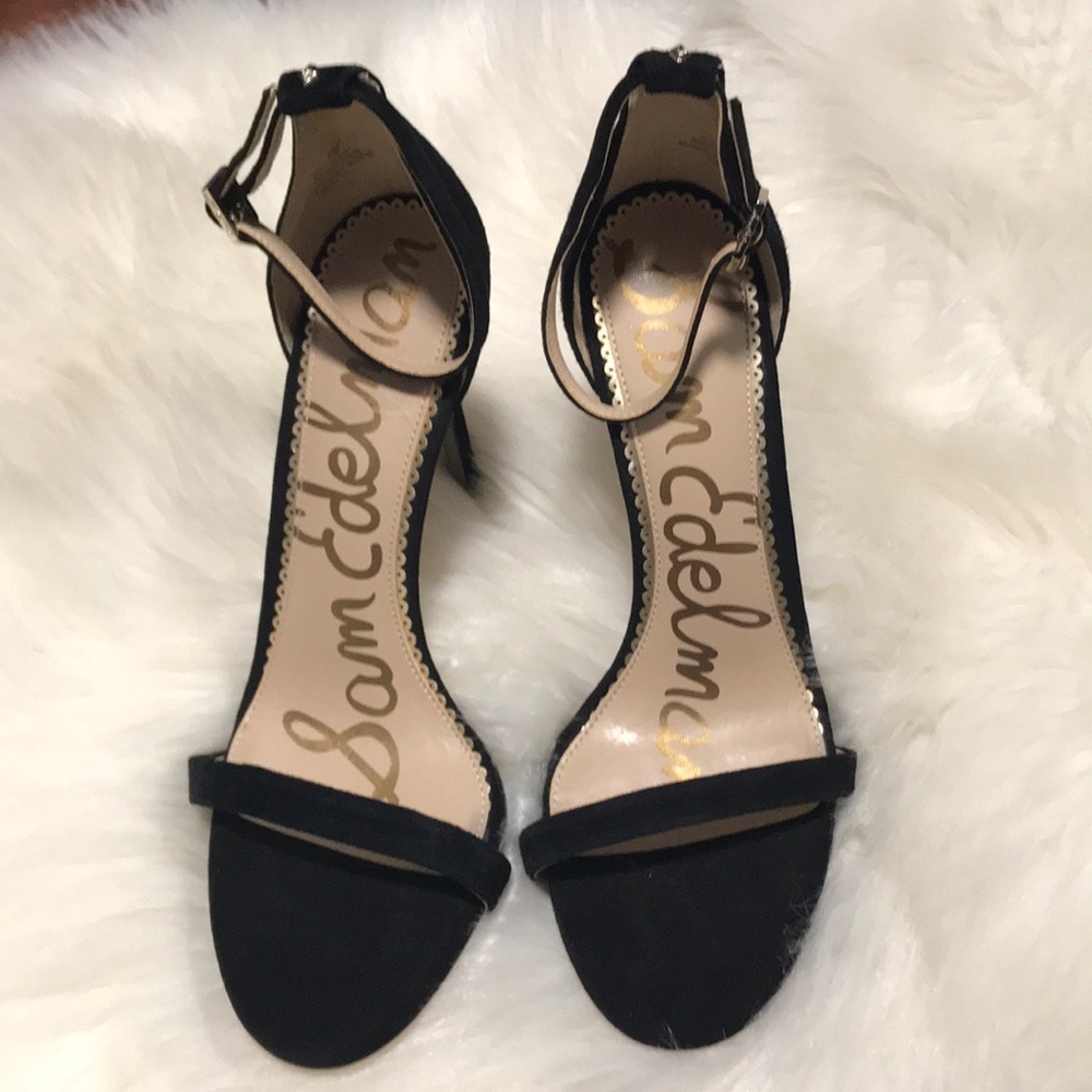 Sam Edelman Black Suede Arielle Heels Size 9 Sexy